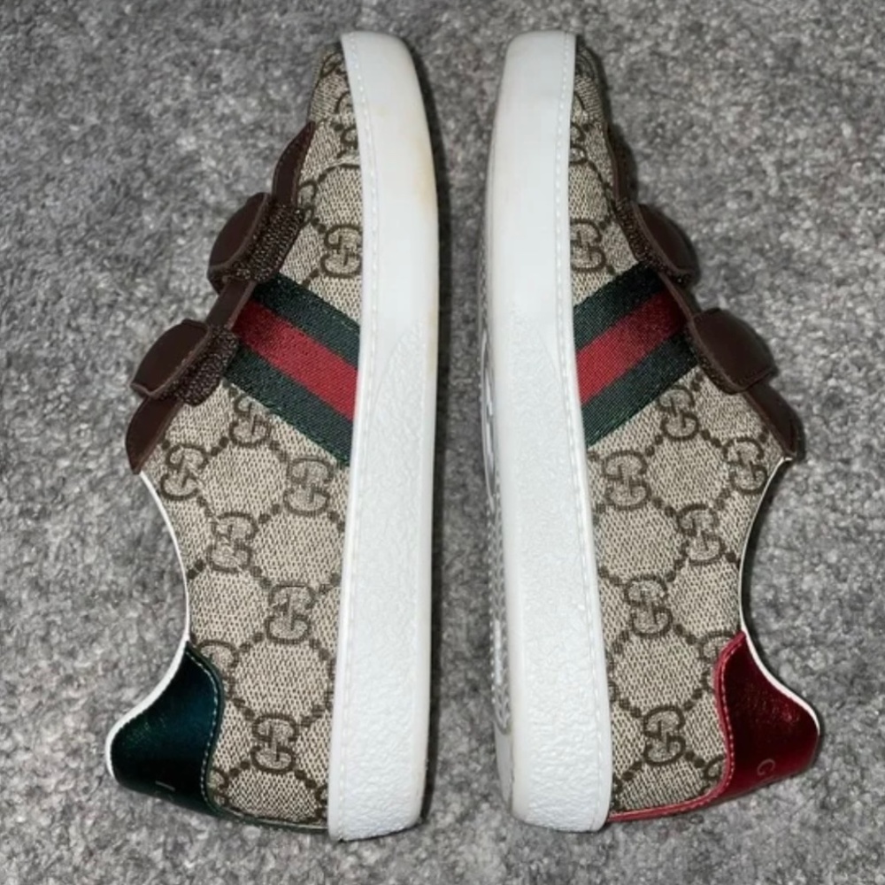 GUCCI ACE GG SUPREME SNEAKERS SZ 33 EU 2 US
